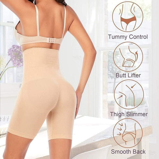 SlimEase| 4-in-1 Tummy Tucker Women's High Waist with Anti Rolling Strips Shapewear